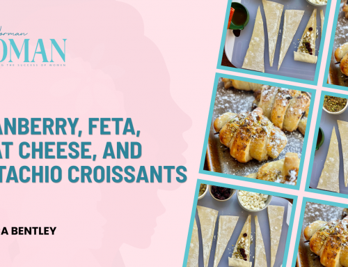 Cranberry, Feta, Goat Cheese, and Pistachio Croissants